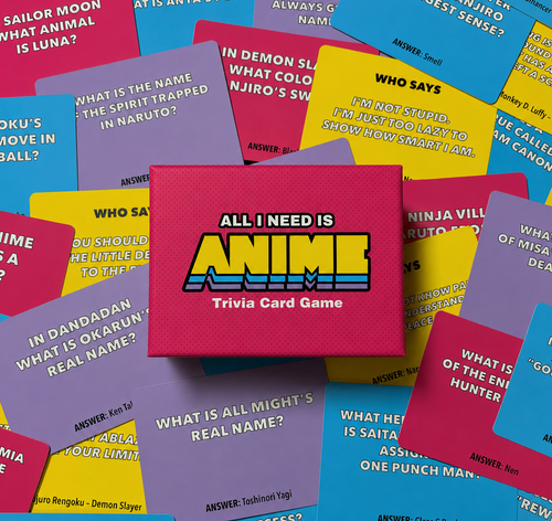 All I Need is ANIME Trivia Card Game